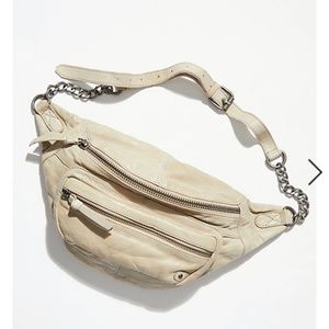 BRAND NEW Free People Archer Chain Belt Bag Oatmeal